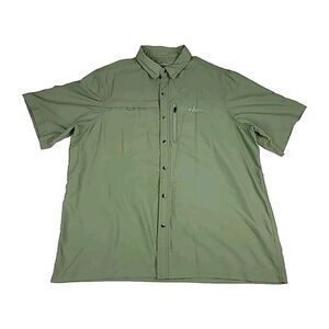 HABIT Fishing Shirt Mens XL UPF 40+ Solar Factor‎ Button Up Zip Pocket Vented